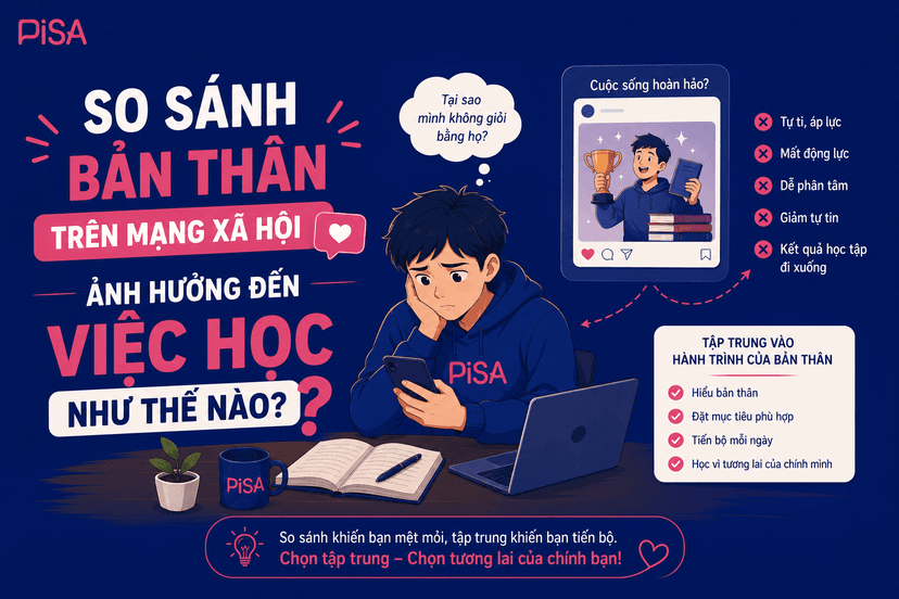 SO SÁNH BẢN THÂN TRÊN MẠNG XÃ HỘI ẢNH HƯỞNG ĐẾN VIỆC HỌC NHƯ THẾ NÀO?