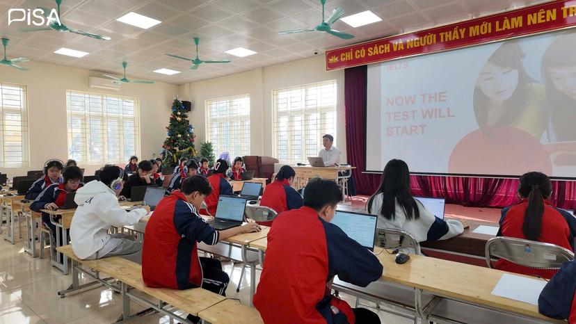 PISA IELTS PHỐI HỢP THPT HÒN GAI TỔ CHỨC ĐÁNH GIÁ NĂNG LỰC TIẾNG ANH CHO GẦN 1000 HỌC SINH