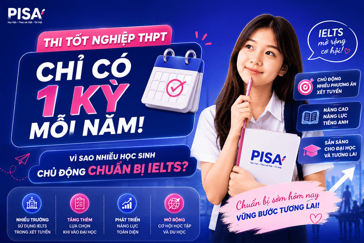 THI TỐT NGHIỆP THPT CHỈ CÓ MỘT KỲ MỖI NĂM: VÌ SAO HỌC SINH CHỦ ĐỘNG CHUẨN BỊ IELTS?